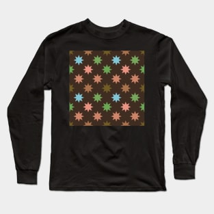 Stars on Brown Long Sleeve T-Shirt